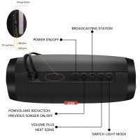 Wireless Speaker Bluetooth-compatible Speaker Microlab Portable Speaker Powerful High Outdoor Bass TF FM Radio with LED Light
