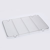 stainless steel BBQ Grill Meshes Oven Net Wire Steaming Kebab Barbecue Mesh Rack Kitchen bread cold rack Baking Tray plate tray