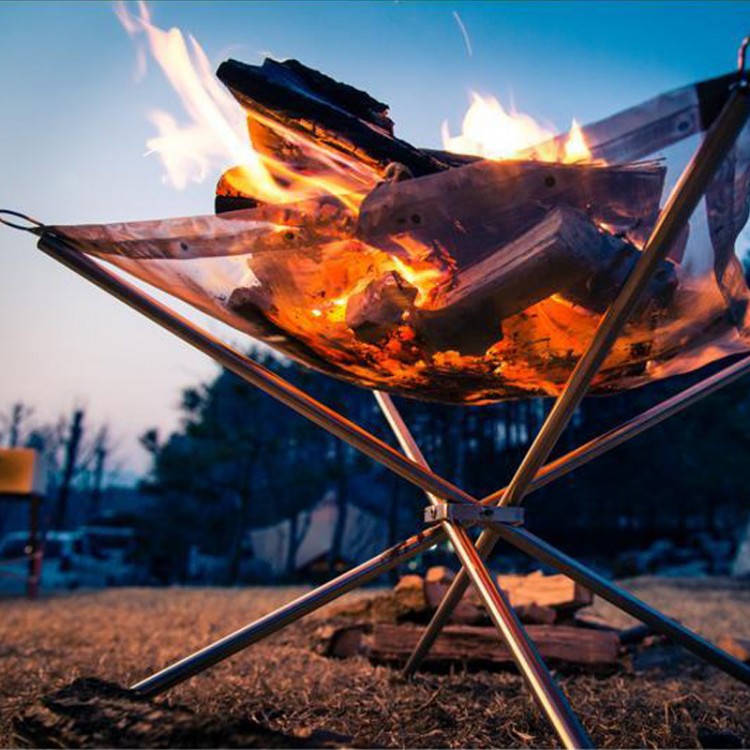 Oven Stainless Steel Burning Fire Frame Folding Portable Camping Cookware Field BioLiteCampStove Barbecue Wire Mesh