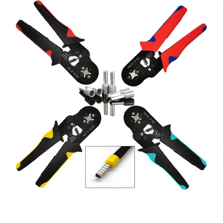 Tubular Terminal Crimping Tool Mini Electrician&#39;s Pliers Hand Tools HSC8 6-4 0.06-10mm2 28-7AWG High Precision Pliers Set