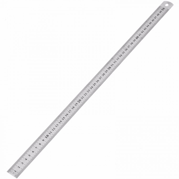 1Pcs 15cm/20cm/30cm/50cm Double Side Scale Stainless Steel Straight Ruler Measuring Tool School Office Supplies 0.5mm/0.7mm