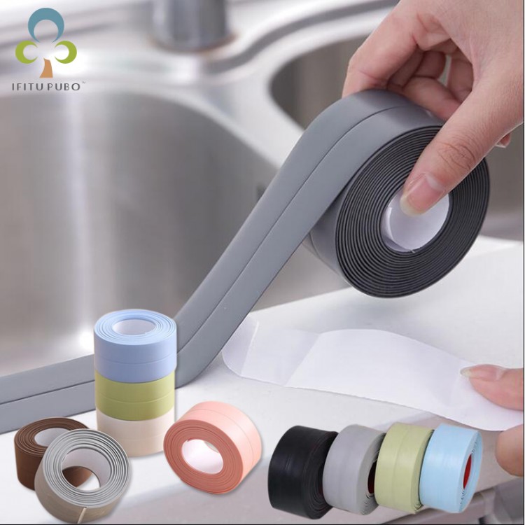 3.2m Bathroom Kitchen Shower water proof mould proof tape Sink Bath Sealing Strip Tape Self adhesive Waterproof Plaster GYH