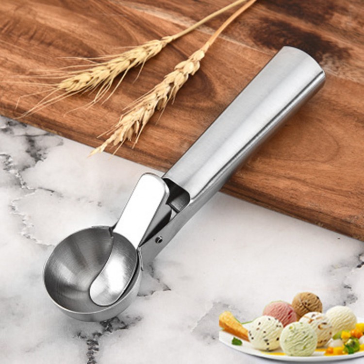 Ice Cream Scoops Stacks Stainless Steel Ice Cream Digger Non-Stick Fruit Ice Ball Maker Watermelon Ice Cream Spoon Tool