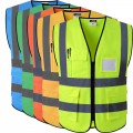 Hi vis vest workwear clothing safety reflective vest safety vest reflective logo printing