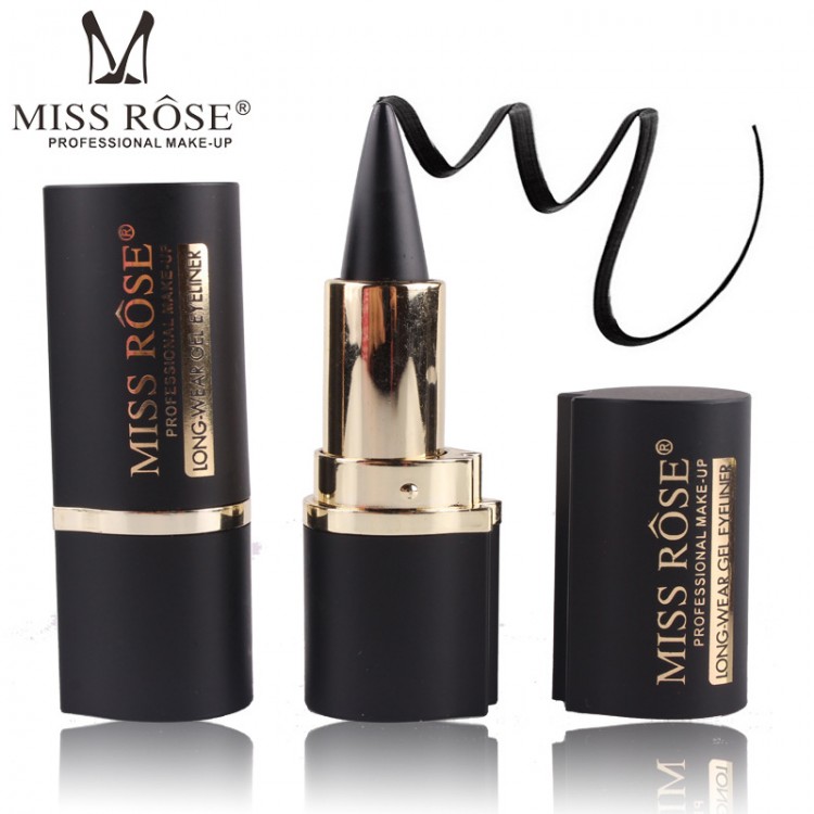 MISS ROSE Professional Long-wear Gel Eyeliner Black Waterproof Eyeliner Cream Make Up Beauty Comestics Long-lasting Eye Liner