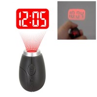 Portable Digital Projection Alarm Clock Key Chains Mini Projector LED Clock Carry Time Flashlight Clock Hanging Rope Table Decor