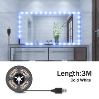 Mirror Front Light Bulbs LED Makeup Mirror Lamp Tape Hollywood Lights Strip LED Dressing Table Wall Lamps 0.5M 1M 2M 3M 4M 5M