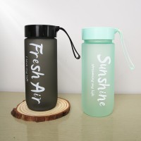 Plastic Matte Water Cup Outdoor Sports Cold Juice Water Cup Creative Frosted Water Bottle Kitchen Drinkware Couple Mug