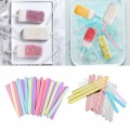 10pcs Acrylic Ice Cream Sticks Popsicle Stick Multicolor Ice Cream Tools DIY Handmade Making Crafts For Kitchen Mold Accessories