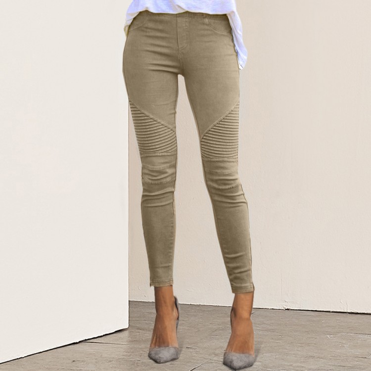 2021 Slim Professional Trousers Women Elastic Trousers Solid Color Pants High Waist Plus Size Formal Female Pencil Pants Casual