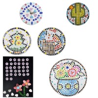 60 Pcs Mosaic Craft Art Micro Ceramic Belt Mosaic Making Oval Ultrathin Ceramic Manual DIY Mosaic Decor Jewelry Earring