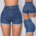 Dark Blue Jean Shorts For Women Casual Sexy Hip Lift High Waist Denim Shorts Mujer Short Jeans Female