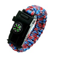 Emergency Paracord 550 4mm Led Lights Camping Rope Parachute Cord Bracelet Survival Multifunction outdoor tools Camping survival
