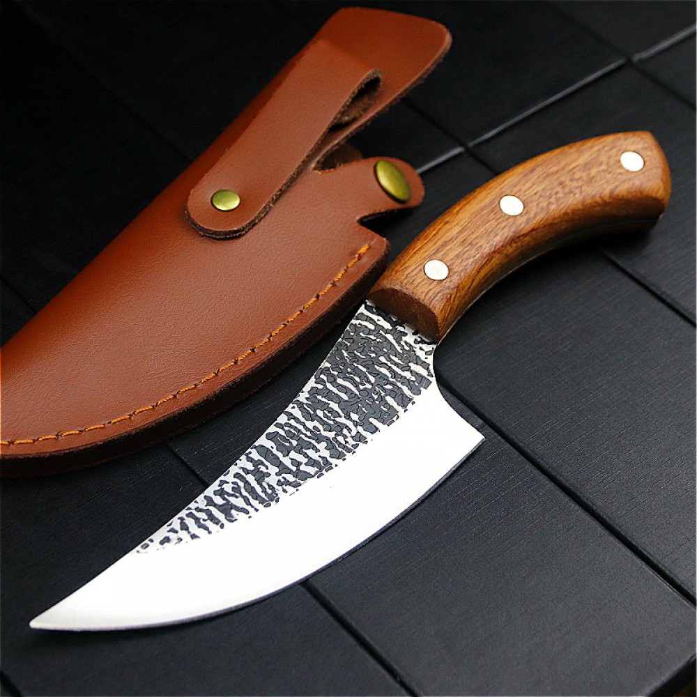 SR 5.2-inch Japanese hand-forged multifunctional kitchen boning knife, slicing knife, outdoor hunting knife, slaughter knife