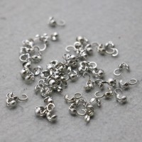 10PCS Silver-plate 9*3.8mm Metal Covered Button Fittings Accessory Hardware Machining Metal Parts For Bracelet Necklace Jewelry