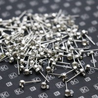 10PCS Boutique Metal Hardware Fittings for Accessory Diy Machining metal parts Pins Flat needle Silver-plate  Earrings Bracelet