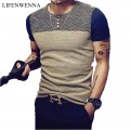 Summer Fashion Men&#39;s T Shirt Casual Patchwork Short Sleeve T Shirt  Clothing Trend Casual Slim Fit Hip-Hop Top Tees 5XL