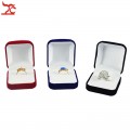 Retail Black/Red/Blue 4 Color Available  Blocked  Wedding Jewelry Earring Ring Storage Box Ring Earring Gift Package Box
