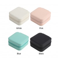 Mini Jewelry Organizer Watch Display Travel Jewelry Case Boxes Gift Travel Portable Jewelry Box Leather Storage  Earring Holder