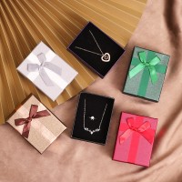 Bowkont Jewelry Storage Box Earrings Necklace Gift Box Jewelry Display Packaging Box Case Storage Container Jewelry Accessories