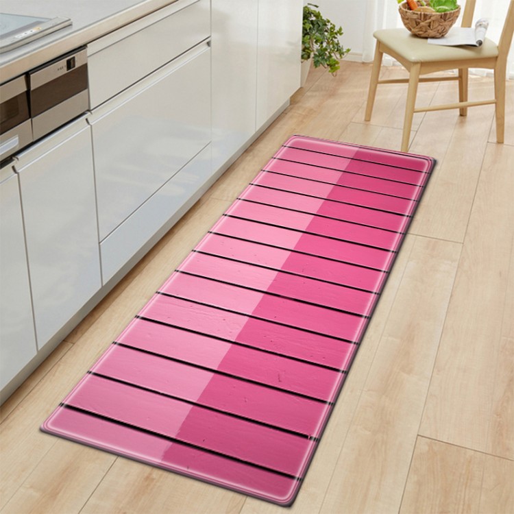 Modern Pink Stripe Kitchen Mat Bath Carpet Entrance Doormat Footmat Absorbent Rugs for Bedroom Prayer Pad Mats Rainbow Door Mat
