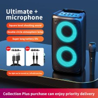 Kinglucky bluetooth audio home double subwoofer speaker square dance outdoor shop dedicated wireless new small