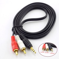 1.5M 3M 5M 10M 3.5mm Plug Jack Connector to 2 RCA Male Music Stereo Adapter Cable Audio AUX Line for Phones TV Sound Speakers