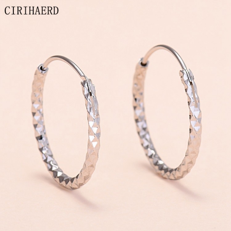 Simple Fashion Jewelry Earrings For Women Geometric Rhombus Big  Hoop Piercing Earrings Wedding Accessories Bridesmaid Gifts New