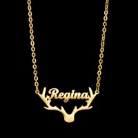 Acheerup Personalized Name Necklace For Women Gold Stainless Steel Custom Letter Follower Butterfly Heart Choker Jewelry Gifts