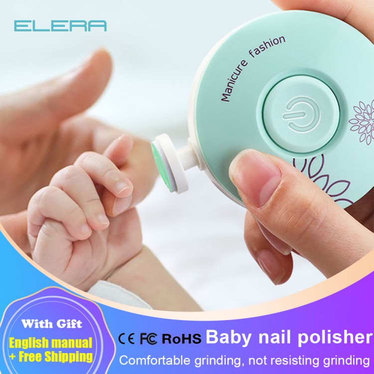 ELERA Baby Electric Nail Trimmer Kid Nail Polisher Tool Baby Care Kit Manicure Set Easy To Trim Nail Filer Clippers For Newborn