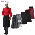 Wholesale price Kitchen Cooking Apron Striped Plaid Half-Length Short Waist Apron with Pocket Catering Chef Waiter Bar apron