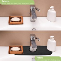 Faucet Wraparound Splash Catcher Absorbent Mat Dish Drying Pads for Kitchen Bathroom Rv Faucet Counter Sink Water Prevent