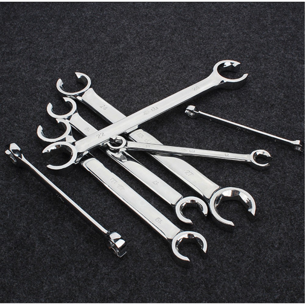 1Pc Auto Tubing Opening wrench Tools Car Repair Tools Nut Spanner Brake Wrench For Car Double head hardware tools Auto Repair
