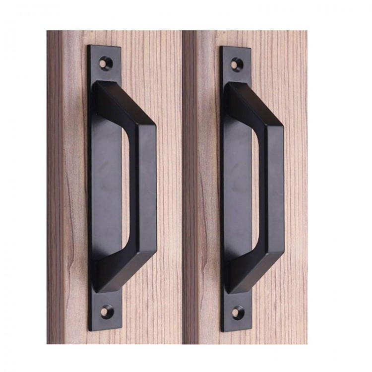 Aluminium Alloy Black Door Handles Balcony Bedroom Kitchen Door Pulls Silver White Furniture Handle Door Hardware 1pc
