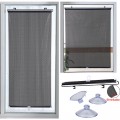 Sunshade Roller Blinds Suction Cup Blackout Curtains for Living Room Car Bedroom Kitchen Office Free-Perforated Window Curtain