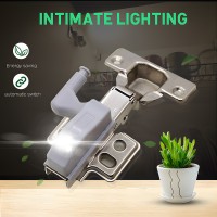 10pcs LED Under Cabinet Light Cupboard Inner Hinge Lamp Closet Wardrobe Sensor Light Home Kitchen Night Lighting for Kitchen Luz