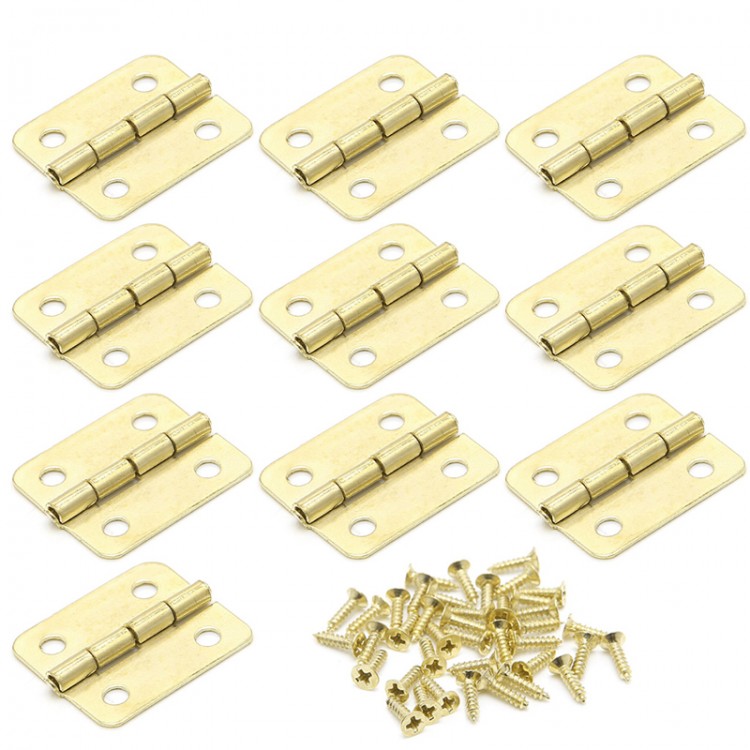 10x Kitchen Cabinet Door 4 Holes Drawer Hinges Jewelry Box Furniture 18x16mm Nice Decorative Hinges Durable And Easy To Install