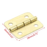 10x Kitchen Cabinet Door 4 Holes Drawer Hinges Jewelry Box Furniture 18x16mm Nice Decorative Hinges Durable And Easy To Install