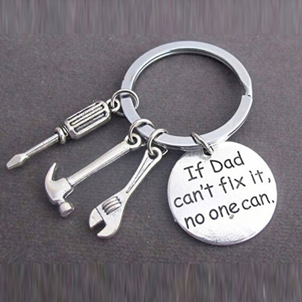 New If Dad Can&#39;t Fix It No One Can DIY Tool Wrench Spanner Rule Hammer Model Key Chain Key Ring Keychain Keyring Gift 373180