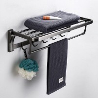 Bathroom Accessories Stainless Steel Black Storage Shelf  Tissue Rack Hook Towel Bar Toilet Brush Holder Bath Hardware Series