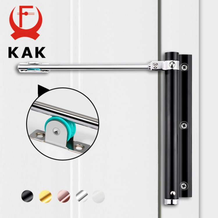 KAK 50KG Adjustable Door Closer Aluminum Alloy Automatic Door Spring Closer Soft Close Fire-proof Door Heavy Duty Door Hardware