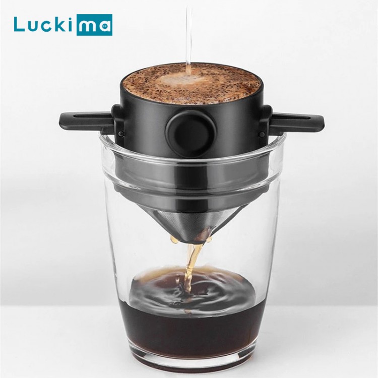 Foldable Coffee Filter for Office Home Travelling Portable Drip Coffee Maker Stainless Steel Reusable Pour Over Coffee Dripper