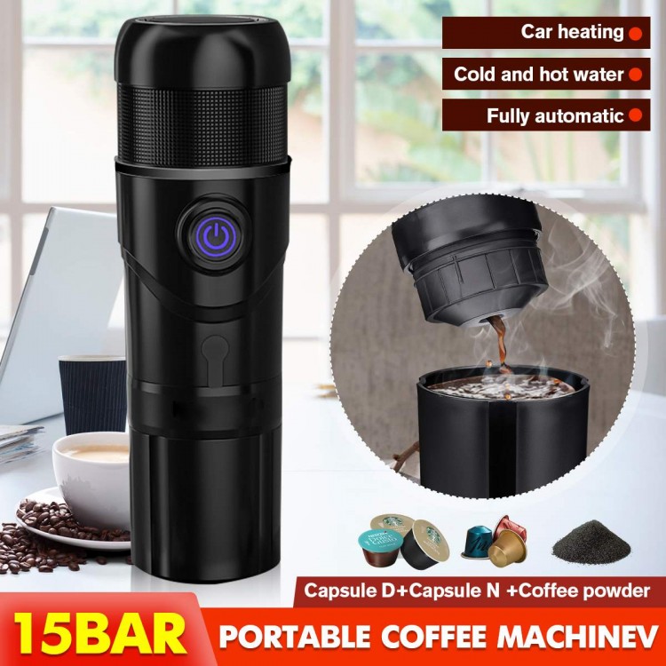 Portable Coffee Machine for Car DC12V Expresso Maker Nespresso Dolcegusto Capsule Espresso Machine Coffee Powder