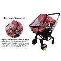 Foofoo baby carriage rain cover, car seat accessories, doona baby carriage rain cover PVC breathable double zipper windproof