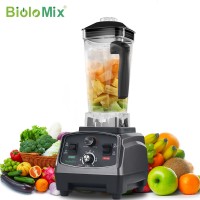 BioloMix 3HP 2200W Heavy Duty Commercial Grade Timer Blender Mixer Juicer Fruit Food Processor Ice Smoothies BPA Free 2L Jar