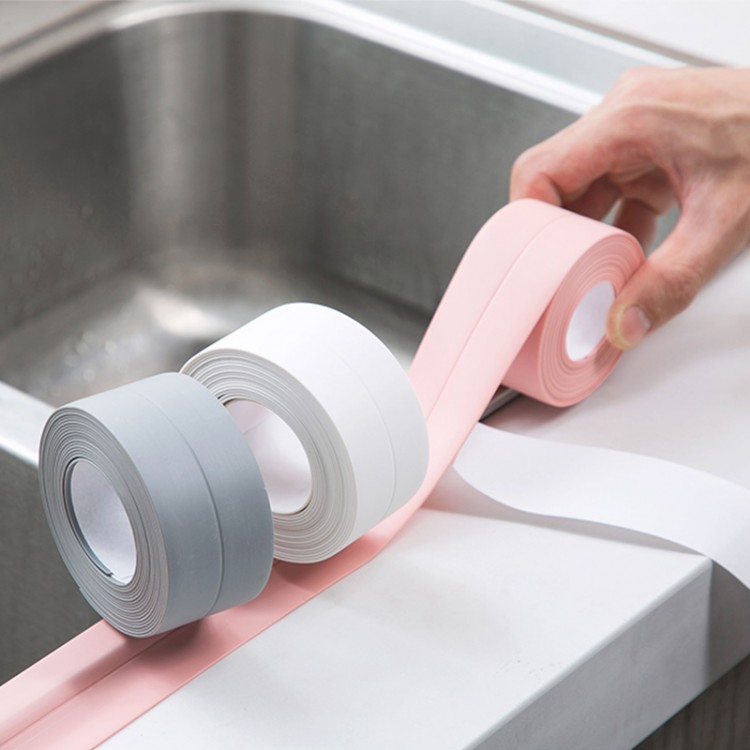 3.2M Bathroom Kitchen Sealing Strip Stickers Shower Sink Bath Sealing Strip Tape White PVC Self Adhesive Waterproof Wall Sticker