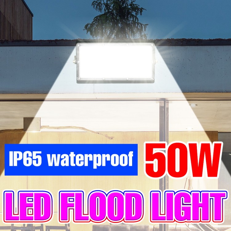 LED Flood Light 220V Street Lamp Outdoor Spotlights IP65 Waterproof External LED Floodlight 50W For Garden Lighting Wall Lamp