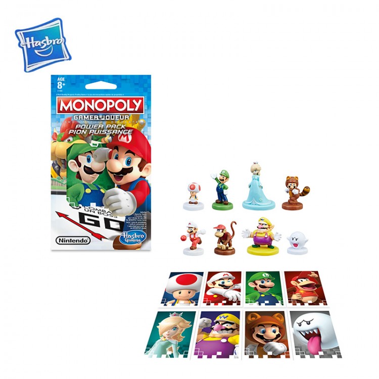 Hasbro Monopoly Super Mario Luigi Wario Mushroom Toad Racoon Mary Chess Power Pack Anime Figure Token Board Game Party Kids Toys