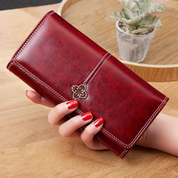 2022 New Women&#39;s Wallet portfel damski Money Bag Lady Long Leather Clutch Bag Wallet Card Holder carteras para mujer