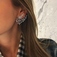 2020 New Crystal Flower Drop Earrings for Women Fashion Jewelry Gold colour Rhinestones Earrings Gift for Party Best Friend